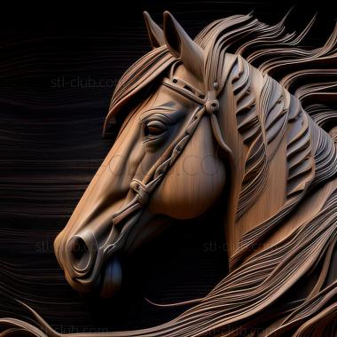 3D model st Comanche horse famous animal (STL)